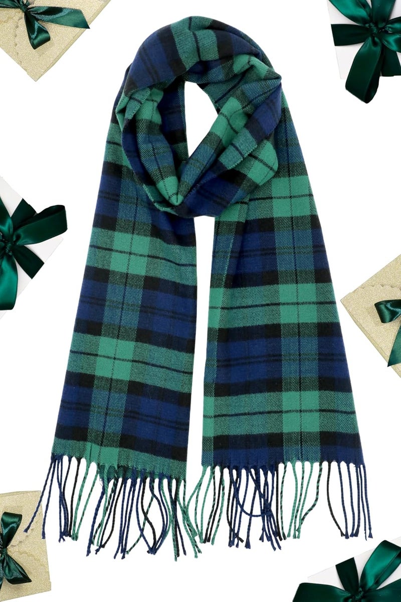 Achillea Cashmere Feel Tartan Plaid Scarf - Classic Winter Scarf for Men & Women, Scottish Heritage Holiday Gift - Image 3
